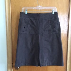 J Crew weathered twill skirt. Size 4. Brown.